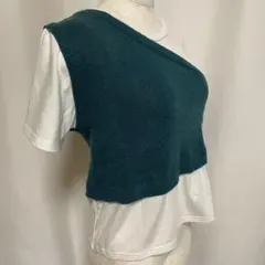 MURUA レイヤード風 ニットドッキングT F 半袖