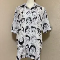 顔イラスト 半袖シャツ
