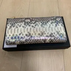 今46 PYTHON SKIN 長財布 NATURAL HL-7298 - メルカリ
