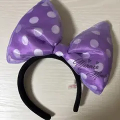 ミニーマウス 水玉リボンカチューシャ
