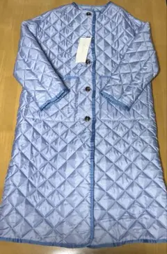 レディースアウターM レディースロングコートM ブルー KOBE LETTUCE