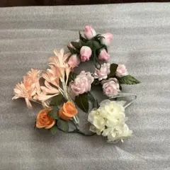ハンドメイド部品☆造花 アートフラワー 花束セット