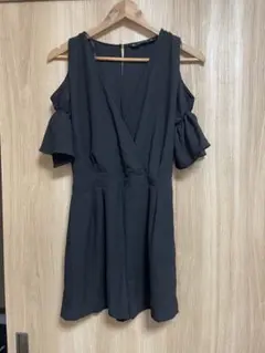 ZARA BASIC オフショルダー ブラックワンピース