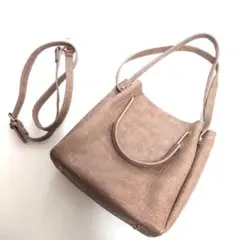 ●特別価格●【新品】3way合皮ハンドバッグ ショルダー グレージュ