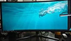 MSI 34サイズ 弯曲ディスプレイ　ひび割れ　ジャンク品のサムネイル