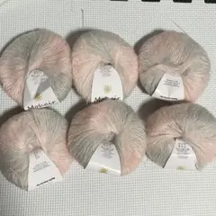 グラデーション モヘア毛糸 6玉セット (25g/玉)