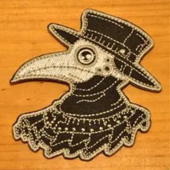 アイロン ワッペン ペスト マスク 鳥 カラス スチームパンク からす