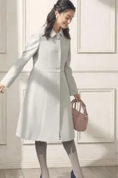 【希少美品】トッカ　スプリングコート　トレンチコート　ベージュ　フリルリボン 希少美品】トッカ スプリングコート トレンチコート ベージュ