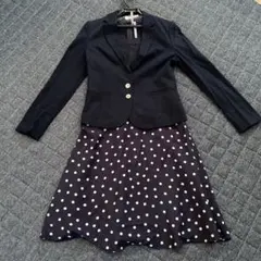 ワンピーススーツ アンサンブル ドット柄