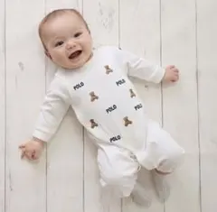 プティマイン　POLO Baby 刺繍2wayオール　50-70