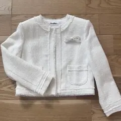 familiar ラメツイード　ノーカラージャケット 130サイズ