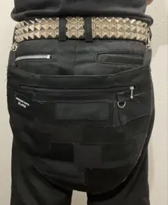 GlyPhS punkrock クラストパッチワークnewバムフラップバッグ