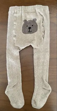 【12〜24m】baby GAPくまさんケーブルニットタイツ ブラウン 茶色