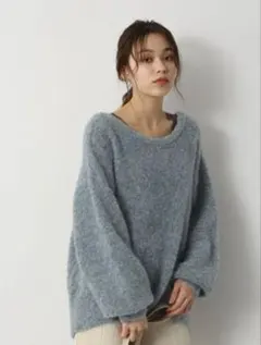 Heather バックレースアップニット