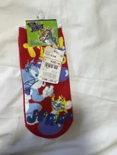 未使用　トムとジェリー 赤 ソックス 23-25cm