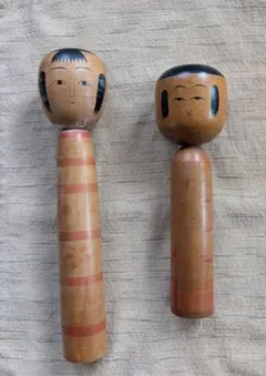 伝統こけし 2体 (弥次郎系、土湯系)