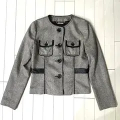 MICHAEL KORS 羊毛 ノーカラー ジャケット