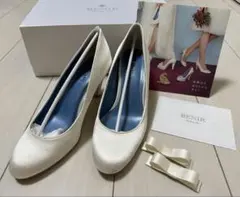 BENIR リボン ウエディング ブライダルシューズ37 24cm ベニル