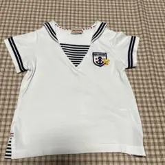 MIKI HOUSE セーラーカラー 半袖Tシャツ マリンスタイル　80のサムネイル