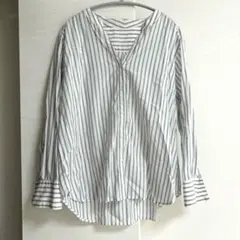 green label relaxing CB ストライプ バンドカラー シャツ