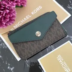 新品 MICHAEL KORS マイケルコース コインケース ダークグリーン