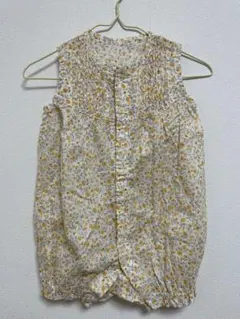 【新品】branshes⭐︎ブランシェス⭐︎花柄ロンパース⭐︎カバーオール⭐︎80