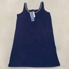 JEANASISジーナシスのビーズキャミタンク紺新品未使用タグつき