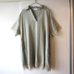 美品】Cotton House Aya リネン100％ 山ゆり刺繍チュニック - メルカリ