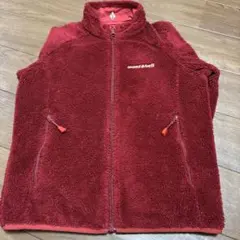 mont-bell クリマエア　フリースジャケット130 レッド　フリース　赤