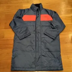 Puma ダウンベンチコート ネイビー/オレンジ 140