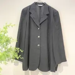 【ラベルダ】日本製＊シアーテーラードジャケット／フルボタン長袖／サイドスリット