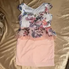 DAISYQUEEN フラワープリント キャバクラ ミニドレス ピンク Sサイズ