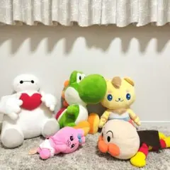 ぬいぐるみ　セット　ベイマックス　ヨッシー　ルチータ　おぱんちゅ　アンパンマンのサムネイル