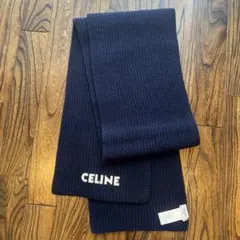 CELINE /セリーヌ ロングマフラー ネイビー系 イタリア製