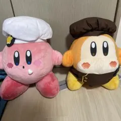 カービィカフェ￼ カービィとワドルディの特大ぬいぐるみ2点セット