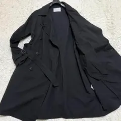 極美品 ebure エブール 21ss シアートレンチコート ブラック - メルカリ