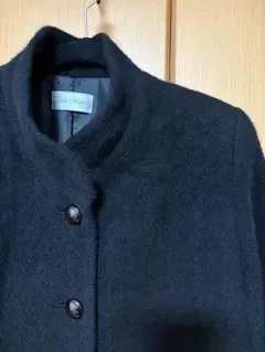 アンゴラウール　レディースコート黒