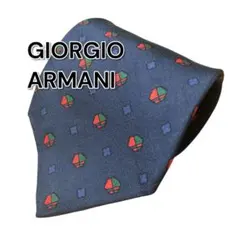 【GIORGIO ARMANI】ジョルジオアルマーニ　ネイビー系　総柄
