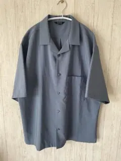 PLST オープンカラーシャツ ブルー Lサイズのサムネイル