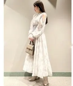 新品snidel‪‪ Sustainableウエストリブワンピース 24SS