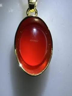 紅瑪瑙 元宝デザイン吊坠ネックレス 3309