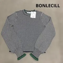 BONLECILL ラメフリル配色リブボリュームスリーブプルオーバーのサムネイル