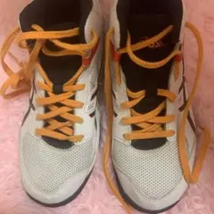 ASICS バスケットボールシューズ ホワイト/オレンジ