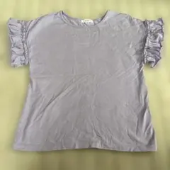 a.v.v むらさき　半袖Tシャツ　フリルカットソー　140㎝のサムネイル