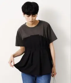 ビスチェドッキングカットソー　Ｌ