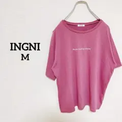 【イング】　Tシャツ　ロゴT 半袖　ピンク　Mサイズ 　ドロップショルダー