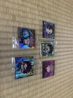 呪術廻戦 鬼滅の刃 ヒロアカ シール 5枚セット未開封（炭治郎/デクSEC 他）