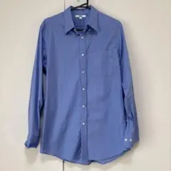 UNIQLO 青 長袖シャツ L