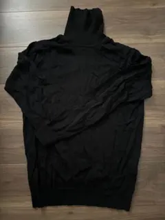無印良品　メンズ タートルネックセーター ブラック L