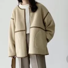 Lian ボアパイピングショートコート